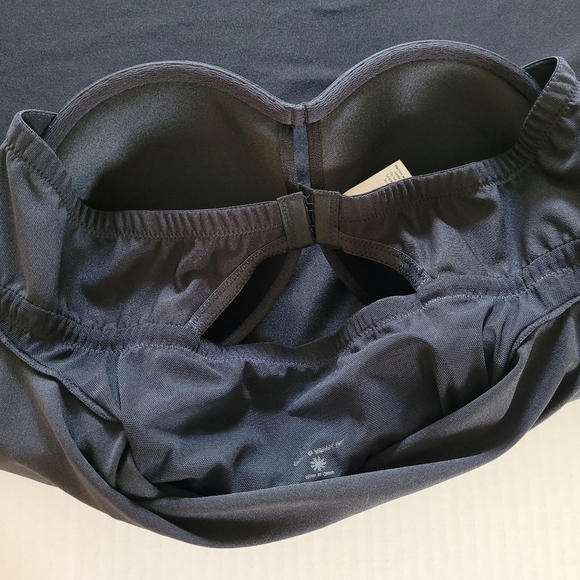 Athleta Black Round Neck Dress Built In Bra Sz S - Picture 6 of 10